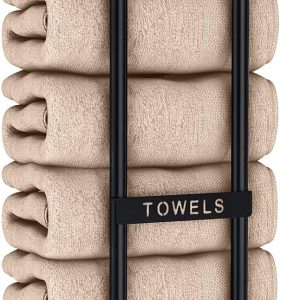 Bathroom Towel Bar, 24 Inch Towel Racks for Bathroom Wall Mounted, Heavy Duty Hand Towel Holder Organizer, Modern Home Decor Towel Rod, Matte Black Single Bar