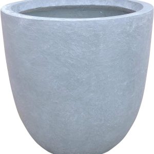 Kante 10 Inch Dia Round Concrete Planter, Indoor Outdoor Large Plant Pot with Drainage Hole and Rubber Plug for Home Patio Garden, Slate Gray